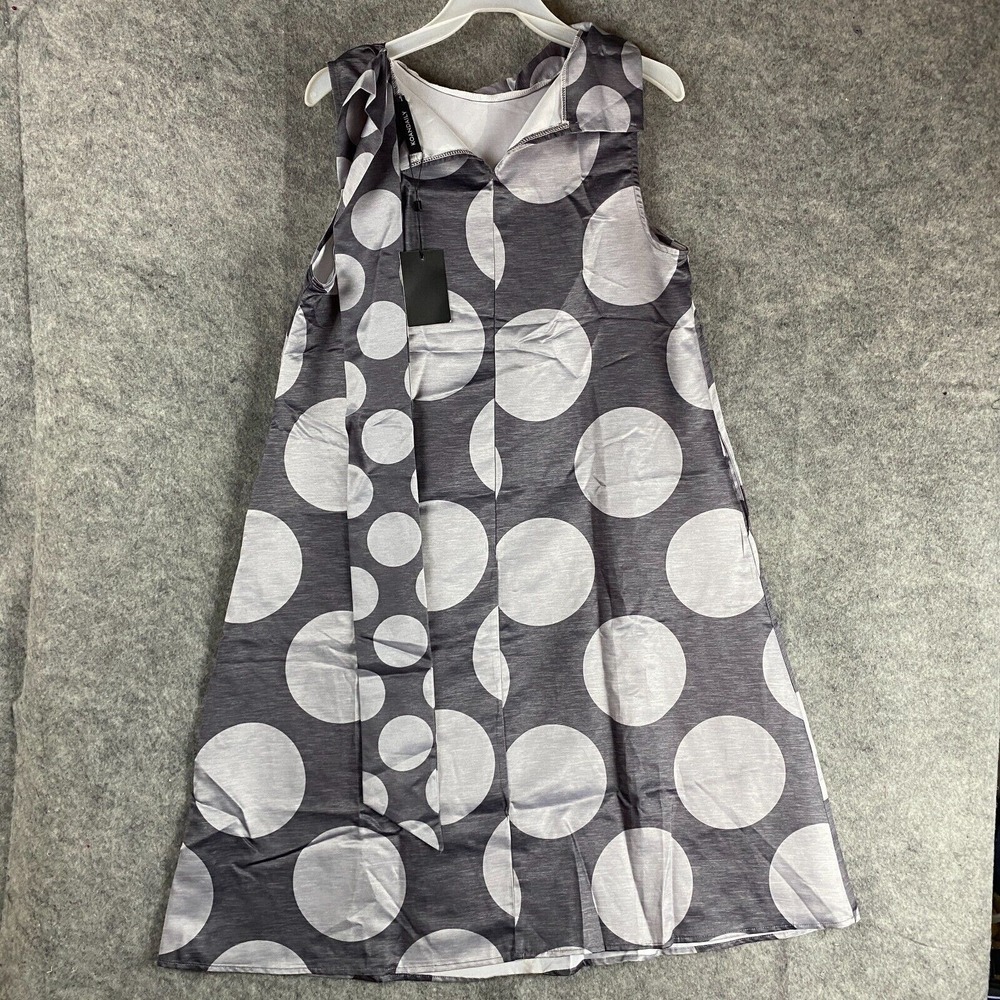 Koandaily Dress Large Women's NWT‎ Gray Polka Dots Polyester Adults NEW